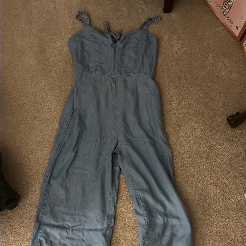 Blue Sleeveless Jumpsuit